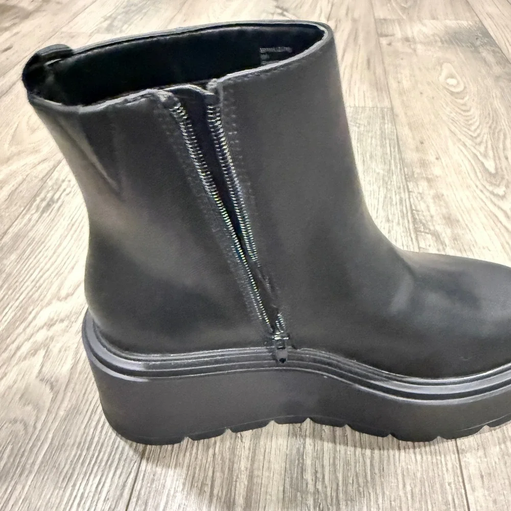 BP Women's Milo Black Platform Ankle Boots Dark Academia Festival Grunge Size 9M